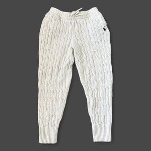 Kids Ralph Lauren cream cable knit joggers Size 2 years #kids #preppy